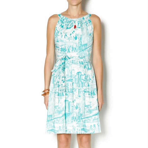 Chetta B Dresses & Skirts - Chetta B Sleeveless Scenic Printed Summer Dress.